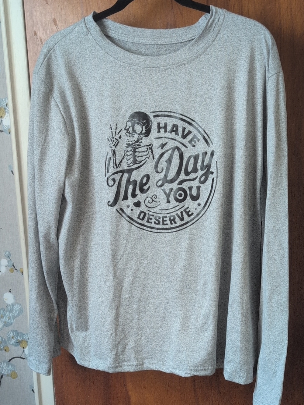 Youth Long-Sleeve Gray Graphic Tee - Have The Day You Deserve